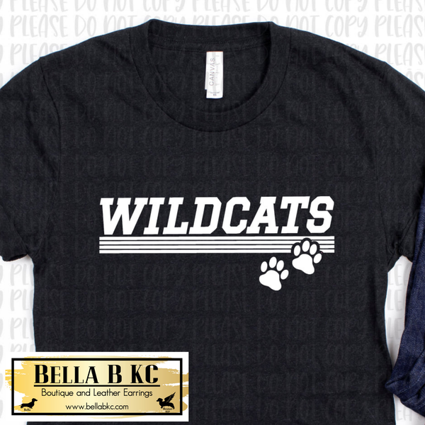 Wildcats Retro - White Print - Tee or Sweatshirt