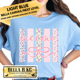 **ONLINE ONLY - NOT IN STORE** BBKC EXCLUSIVE - Meemo Striped Floral Coquette Bow - Multiple Shirt Options - 1 Week Turnaround Time