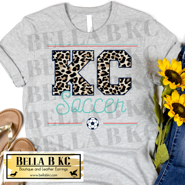 Kansas City KC Current Soccer Leopard KC Tee or Sweatshirt