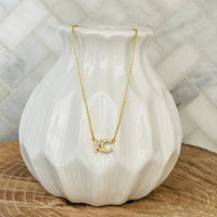 KC Rhinestone Necklace: Gold
