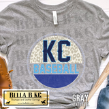 Kansas City Baseball Round Leopard Tee or Sweatshirt
