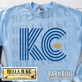 Kansas City Baseball Deco Lines with Crown Tee or Sweatshirt