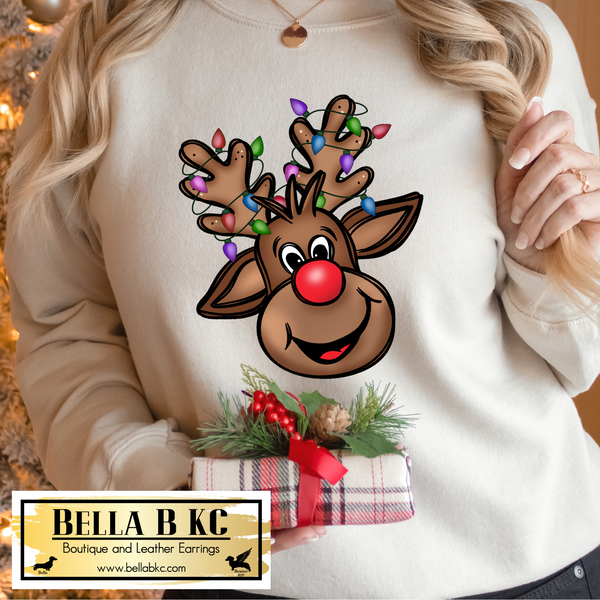 Christmas - Cute Reindeer Tee or Sweatshirt