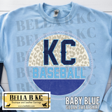 Kansas City Baseball Round Leopard Tee or Sweatshirt