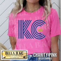 Kansas City Baseball Deco Lines with Crown Tee or Sweatshirt