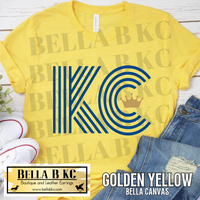 Kansas City Baseball Deco Lines with Crown Tee or Sweatshirt