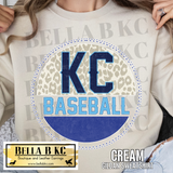 Kansas City Baseball Round Leopard Tee or Sweatshirt