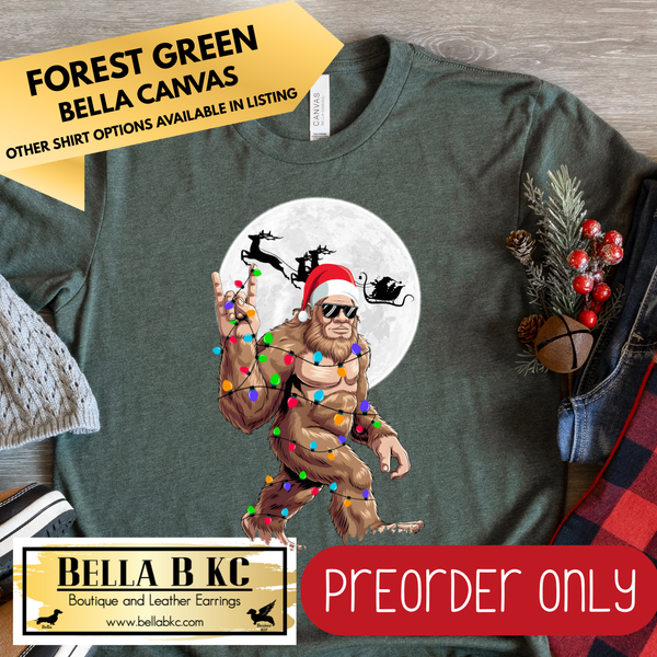 **PREORDER ONLY** Christmas - Sasquash Big Foot - Multiple Shirt Options - 1 week turnaround time