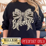 **PREORDER ONLY** Broncos Camo Coquette Bow - Tee or Sweatshirt - 1 Week Turn Around from Date of Order