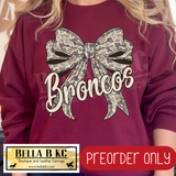 **PREORDER ONLY** Broncos Camo Coquette Bow - Tee or Sweatshirt - 1 Week Turn Around from Date of Order