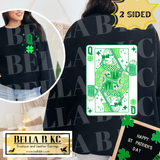 St. Patrick's Day - Queen of Hearts Clover - 2-Sided - Multiple Shirt Options