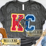 Kansas City Football & Baseball Split KC Tee or Sweatshirt