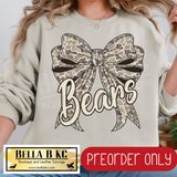 **PREORDER ONLY** Bears Camo Coquette Bow - Tee or Sweatshirt - 1 Week Turn Around from Date of Order