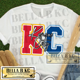Kansas City Football & Baseball Split KC Tee or Sweatshirt