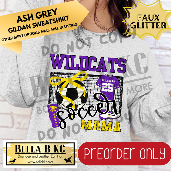 **PREORDER ONLY** Wildcats PURPLE Soccer Mama - Tee or Sweatshirt - 1 Week Turn Around from Date of Order