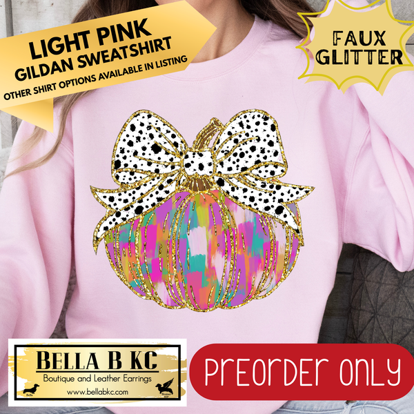 **PREORDER ONLY** Fall - Watercolor Pumpkin #96 - Tee or Sweatshirt - 1 Week Turn Around from Date of Order