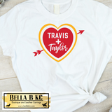 Kansas City Football T & T Heart Tee or Sweatshirt