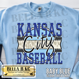 Kansas City Baseball Leopard Tee or Sweatshirt