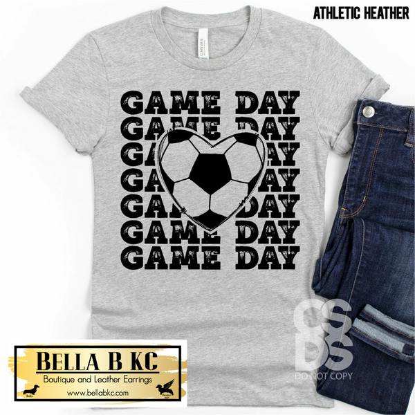 Soccer Heart Game Day Repeat Tee or Sweatshirt
