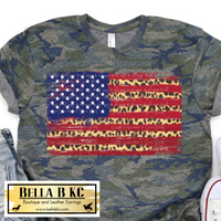 Patriotic - Leopard American Flag Tee