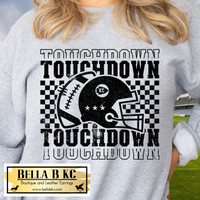 Kansas City Football Touchdown Retro Black Print Tee or Sweatshirt