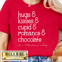 Valentine - Hugs, Kisses, Cupid Tee or Sweatshirt