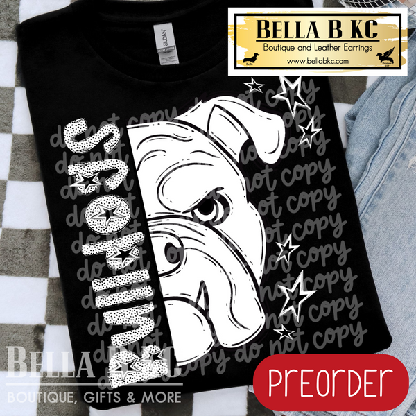 **PREORDER ONLY**  Bulldogs BW Dalmatian Tee or Sweatshirt - 1 Week Turn Around from Date of Order