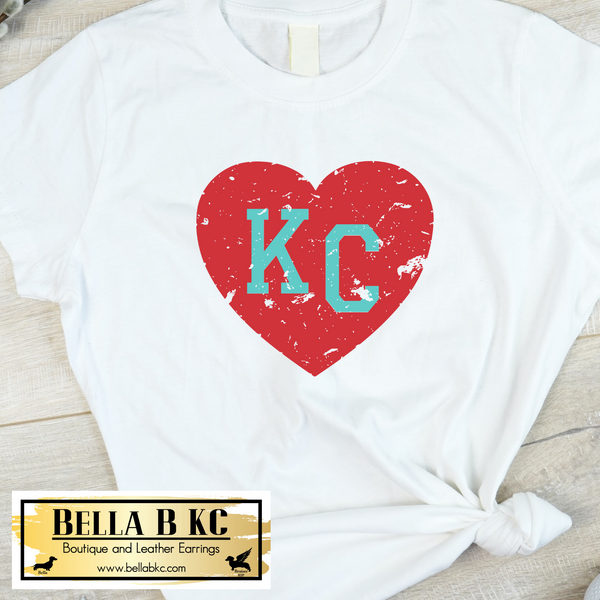 Kansas City KC Current Soccer RED Heart Tee or Sweatshirt