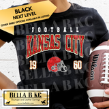 KC Football - Kansas City 1960 Helmet - Multiple Shirt Options
