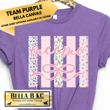 **ONLINE ONLY - NOT IN STORE** BBKC EXCLUSIVE - Meemo Striped Floral Coquette Bow - Multiple Shirt Options - 1 Week Turnaround Time