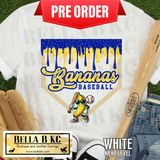 **PREORDER ONLY 1 WEEK TAT** Bananas Baseball Drip Tee or Sweatshirt