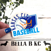 KC Baseball Waterproof Vinyl Sticker