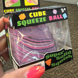 Squishy Swirl Cube Fidget Toy 2x2" - Random Color