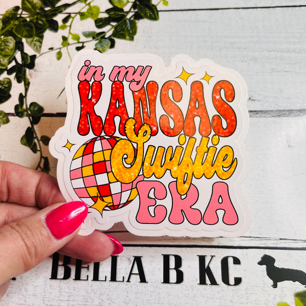 KC Football TS In my Kansas Swiftie Era Waterproof Vinyl Sticker