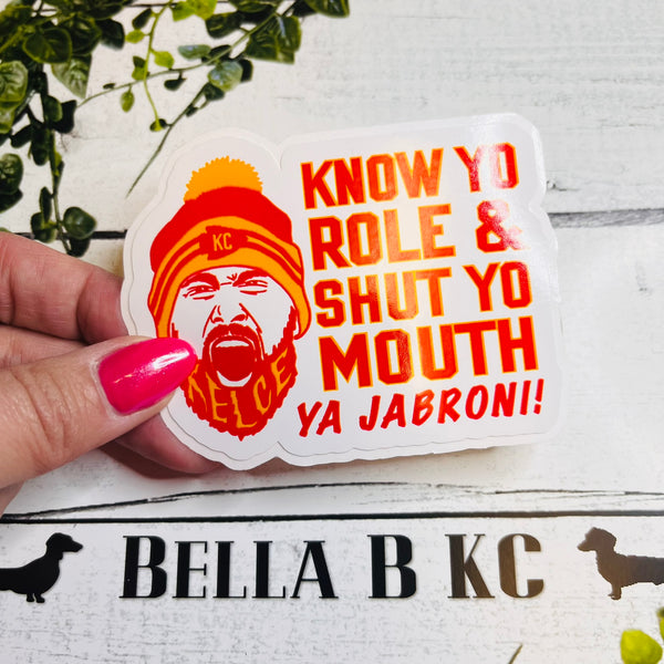KC Football 87 Know Your Role Waterproof Vinyl Sticker