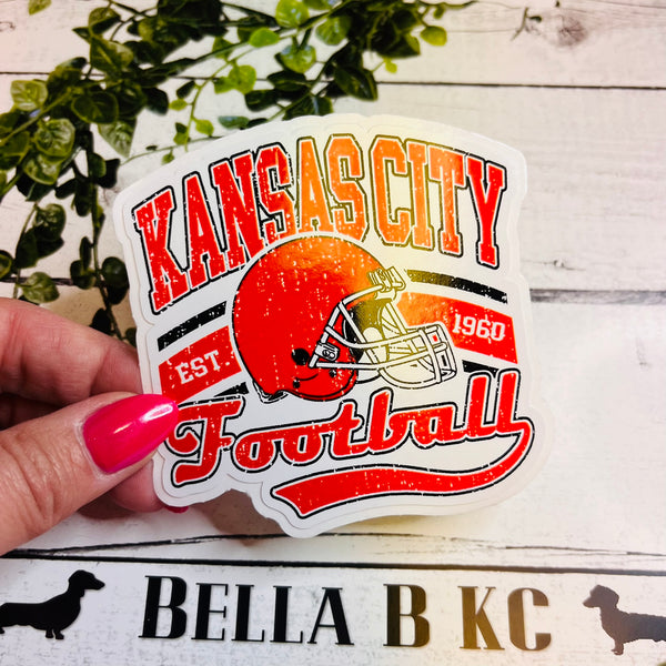 KC Football Est 1960 Waterproof Vinyl Sticker