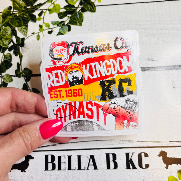 KC Football Ripped Magazine Waterproof Vinyl Sticker