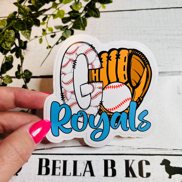 KC Baseball Go Glove Waterproof Vinyl Sticker