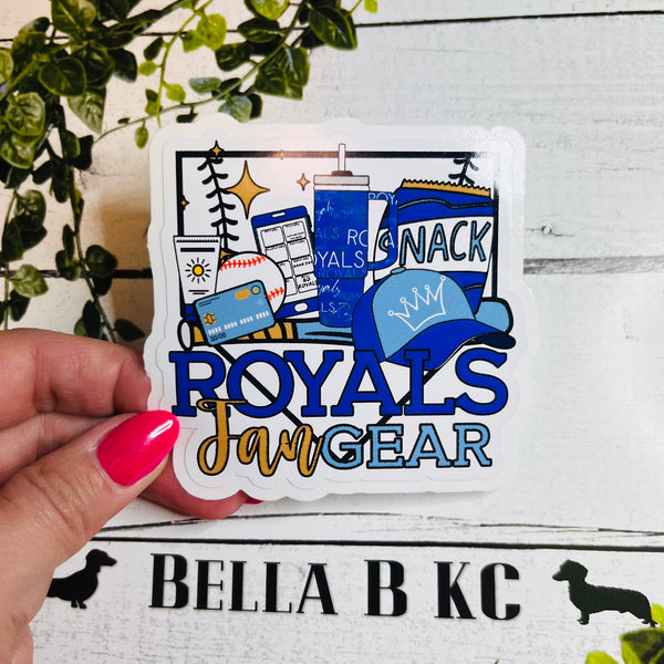 KC Baseball Fan Gear Waterproof Vinyl Sticker