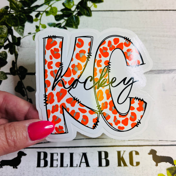 KC Hockey Leopard KC Waterproof Vinyl Sticker