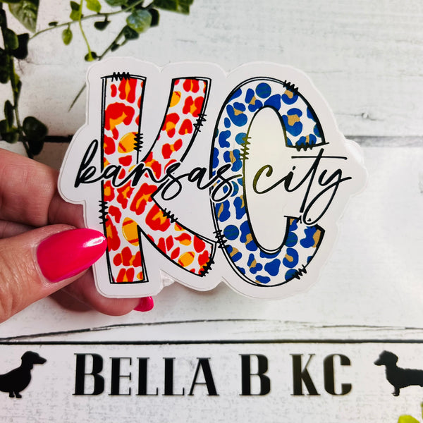 KC Dual Team KC Leopard Waterproof Vinyl Sticker