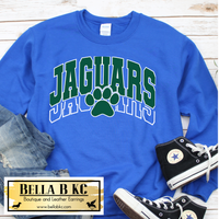 Jaguars Stacked on Blue Tee or Sweatshirt