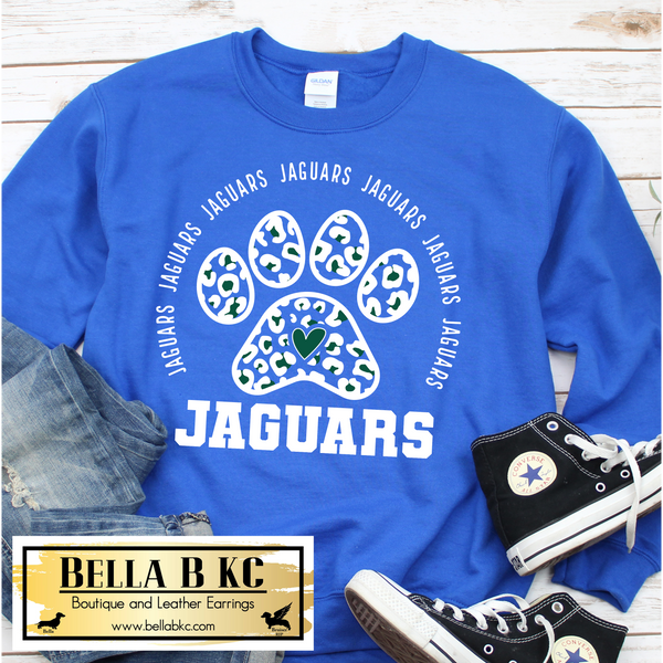 Jaguars Paw on Blue Tee or Sweatshirt