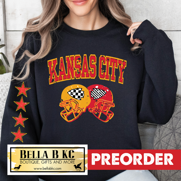 Kansas City Football Helmets Tee or Sweatshirt