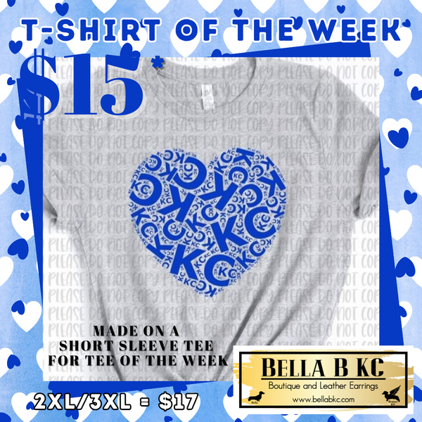 **ONLINE ONLY** T-SHIRT OF THE WEEK! Blue KC Heart Tee