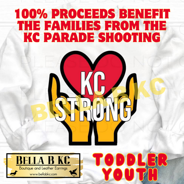 **PREORDER** TODDLER/YOUTH - KC TS Bowl Tee or Sweatshirt **PROCEEDS TO BENEFIT THE FAMILIES OF THE SHOOTINGS**