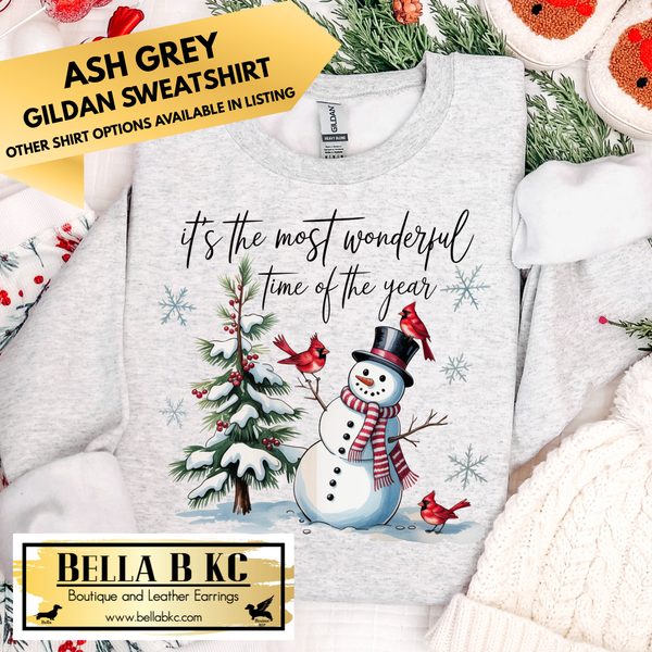 Christmas - It's the Most Wonderful Time Snowman Winter - Multiple Shirt Options