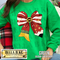 Christmas - Teacher Coquette Bow Tee or Sweatshirt