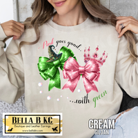 Witch Coquette Bow Pink Green Tee or Sweatshirt