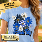 KC Baseball - Retro Flowers Tee or Sweatshirt - Multiple Shirt Options